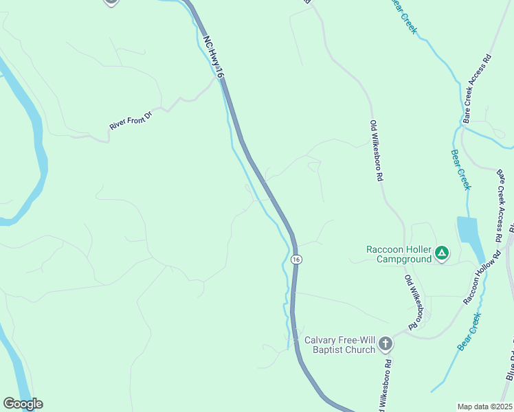 map of restaurants, bars, coffee shops, grocery stores, and more near 6168 North Carolina 16 in Jefferson