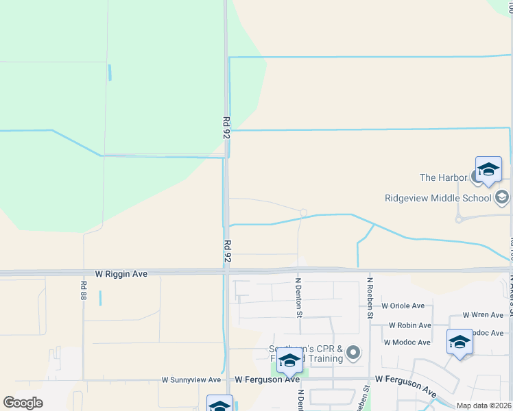 map of restaurants, bars, coffee shops, grocery stores, and more near North Shirk Street in Visalia