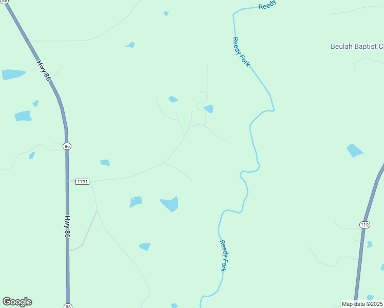 map of restaurants, bars, coffee shops, grocery stores, and more near 584 Willie McCain Road in Yanceyville