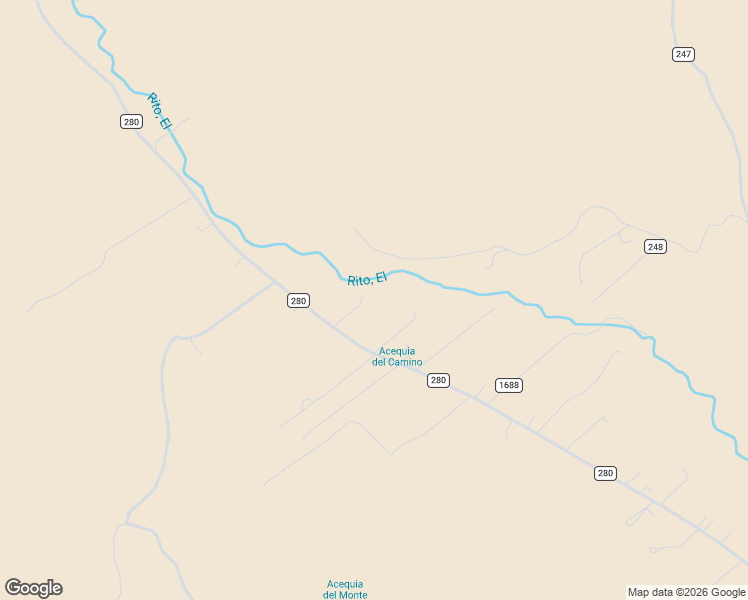 map of restaurants, bars, coffee shops, grocery stores, and more near 158A New Mexico 110 in El Rito