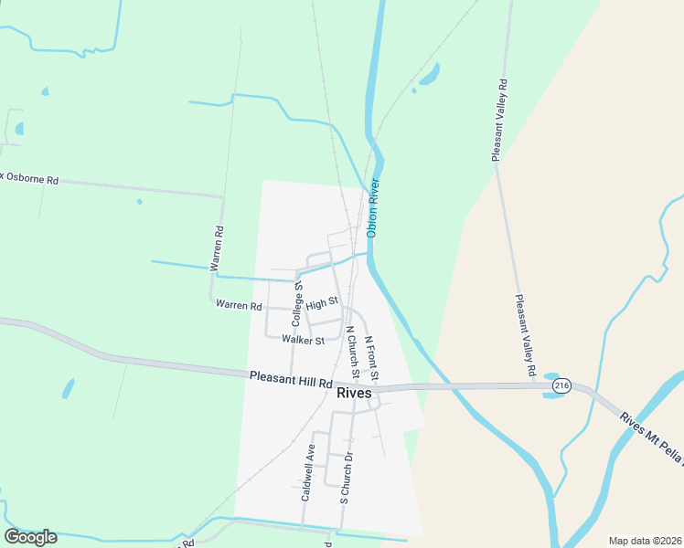 map of restaurants, bars, coffee shops, grocery stores, and more near 676 Church Drive in Rives