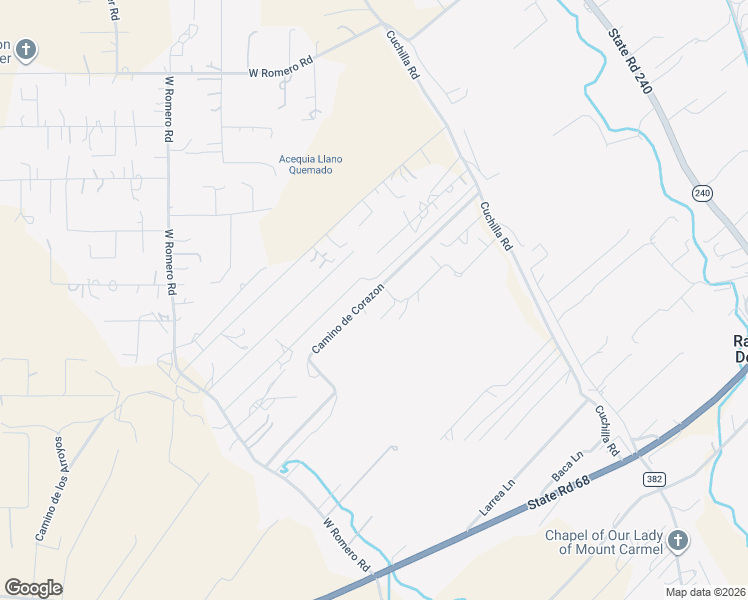 map of restaurants, bars, coffee shops, grocery stores, and more near West Romero Road in Ranchos de Taos