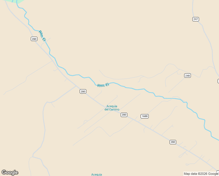 map of restaurants, bars, coffee shops, grocery stores, and more near 158 New Mexico 110 in El Rito