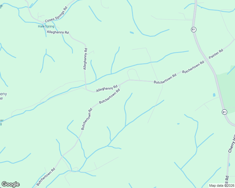 map of restaurants, bars, coffee shops, grocery stores, and more near 296 Butchertown Road in Fall Branch