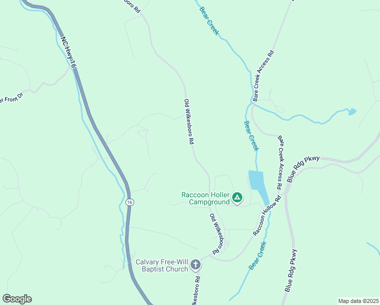 map of restaurants, bars, coffee shops, grocery stores, and more near 2388 Old Wilkesboro Road in Jefferson