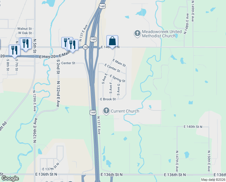 map of restaurants, bars, coffee shops, grocery stores, and more near 346 South Avenue G in Collinsville