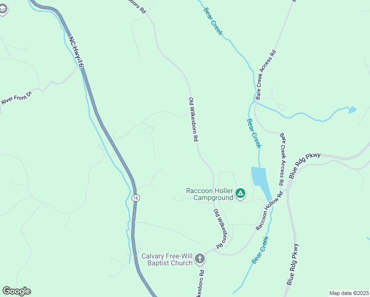 map of restaurants, bars, coffee shops, grocery stores, and more near 2388 Old Wilkesboro Road in Jefferson