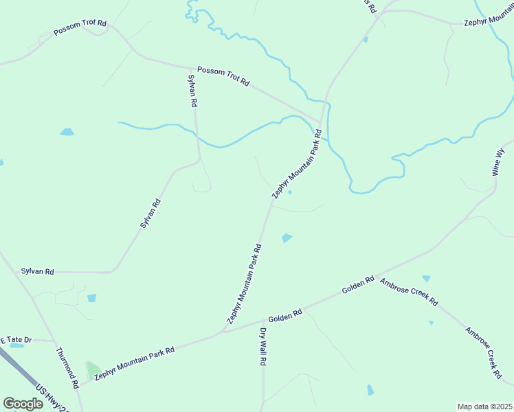 map of restaurants, bars, coffee shops, grocery stores, and more near 2394 Zephyr Mountain Park Road in Thurmond