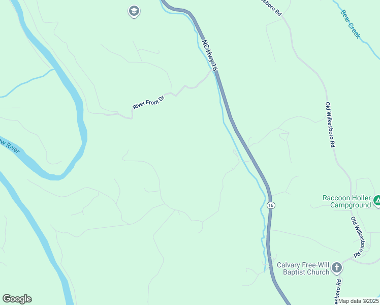 map of restaurants, bars, coffee shops, grocery stores, and more near 5996 North Carolina 16 in Jefferson