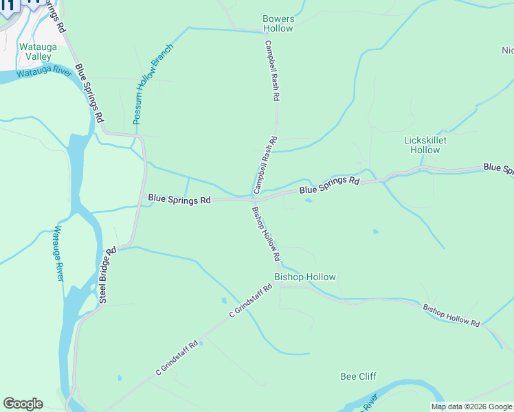 map of restaurants, bars, coffee shops, grocery stores, and more near 221 Campbell Rash Road in Elizabethton