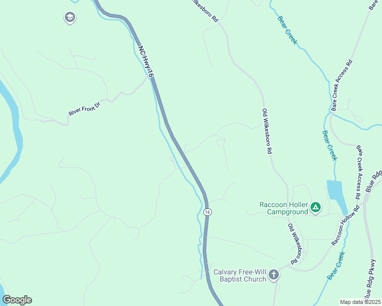 map of restaurants, bars, coffee shops, grocery stores, and more near 6113 North Carolina 16 in Jefferson