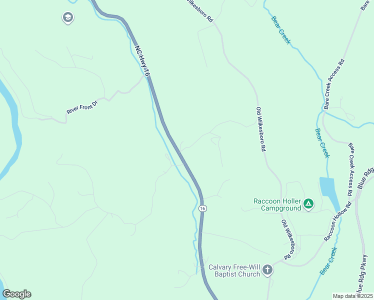 map of restaurants, bars, coffee shops, grocery stores, and more near 6113 North Carolina 16 in Jefferson