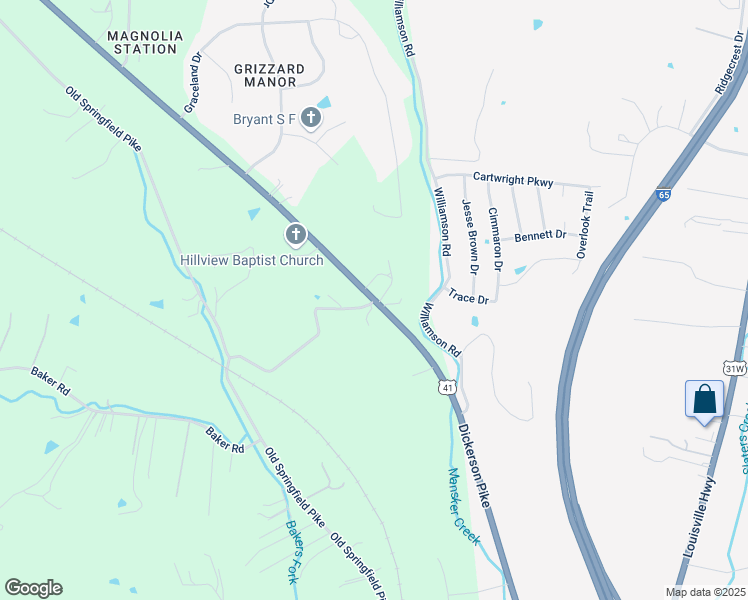 map of restaurants, bars, coffee shops, grocery stores, and more near 1000 Springfield Highway in Goodlettsville