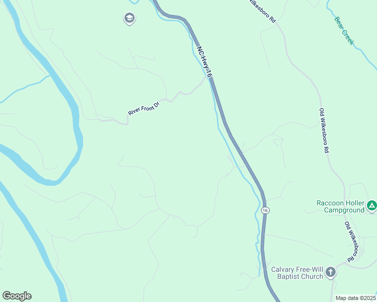 map of restaurants, bars, coffee shops, grocery stores, and more near 6046 North Carolina 16 in Jefferson