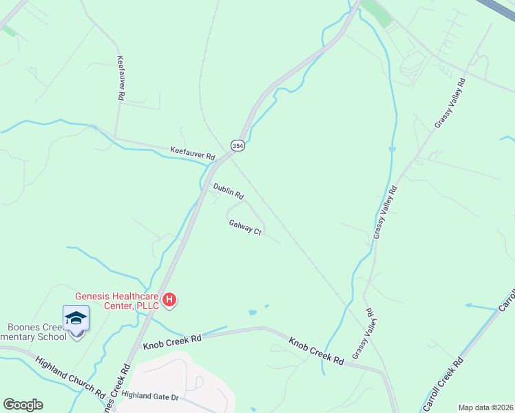 map of restaurants, bars, coffee shops, grocery stores, and more near 285 Dublin Road in Johnson City