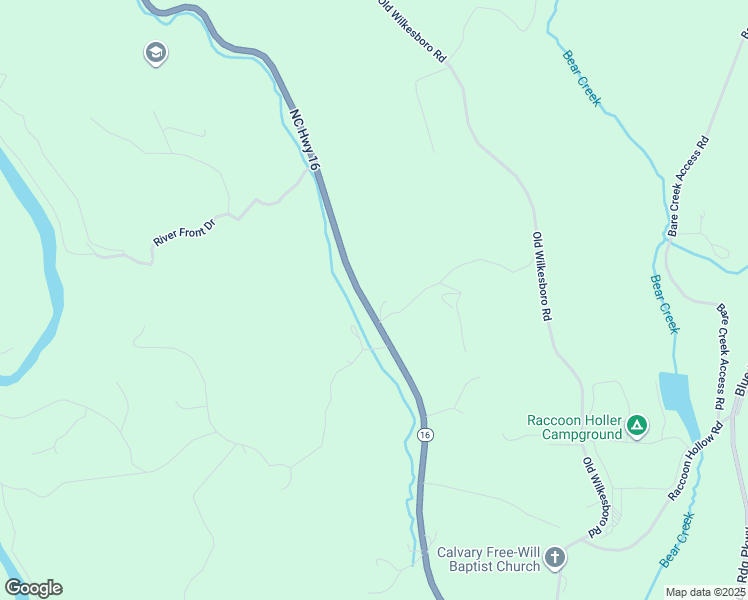 map of restaurants, bars, coffee shops, grocery stores, and more near 6057 North Carolina 16 in Jefferson