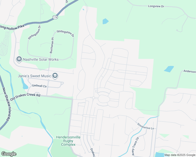 map of restaurants, bars, coffee shops, grocery stores, and more near Westchester Circle in Hendersonville