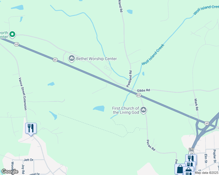 map of restaurants, bars, coffee shops, grocery stores, and more near 1529 West Harrison Street in Reidsville