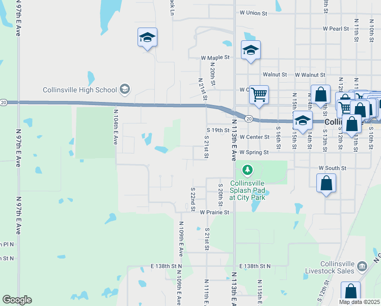 map of restaurants, bars, coffee shops, grocery stores, and more near 312 South 22nd Street in Collinsville