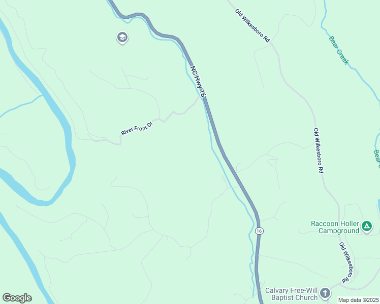 map of restaurants, bars, coffee shops, grocery stores, and more near 5924 North Carolina 16 in Jefferson
