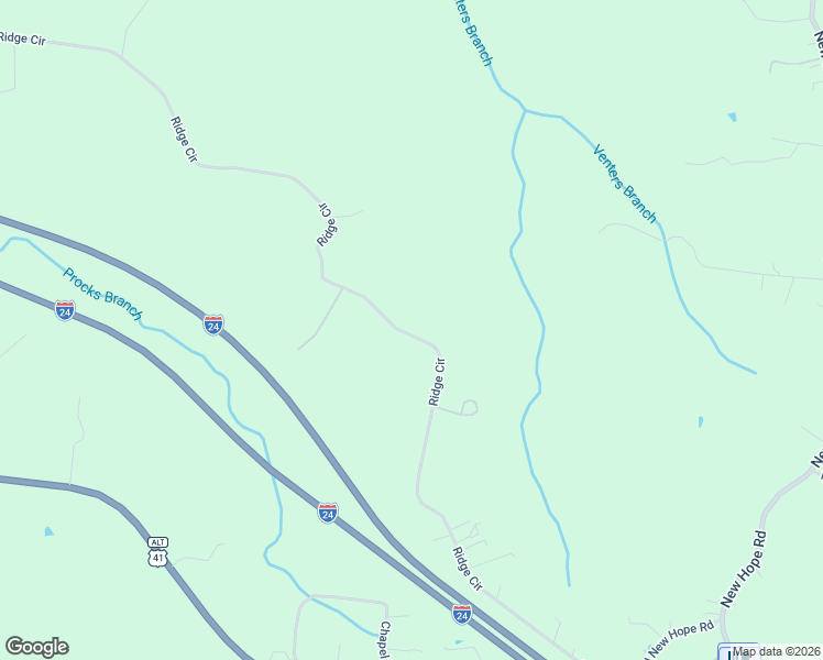 map of restaurants, bars, coffee shops, grocery stores, and more near 1366 Ridge Circle in Cheatham County