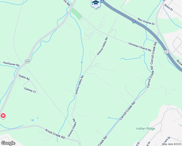 map of restaurants, bars, coffee shops, grocery stores, and more near 114 John Cox Road in Johnson City