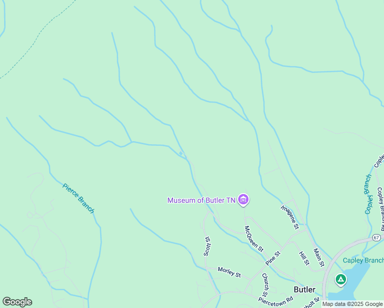 map of restaurants, bars, coffee shops, grocery stores, and more near Hill Road in Butler