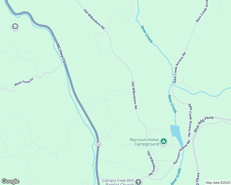 map of restaurants, bars, coffee shops, grocery stores, and more near 6115 North Carolina 16 in Jefferson
