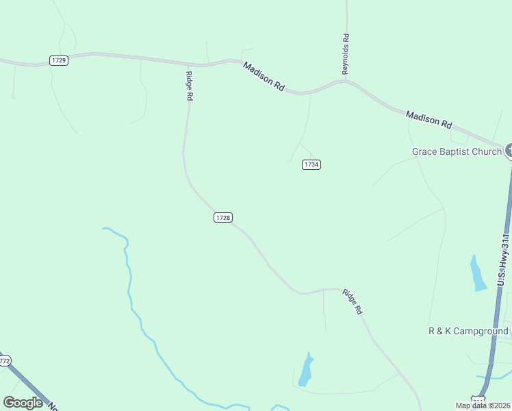 map of restaurants, bars, coffee shops, grocery stores, and more near 1327 Ridge Road in Pine Hall