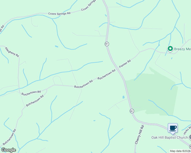 map of restaurants, bars, coffee shops, grocery stores, and more near 153 Butchertown Rd in Fall Branch