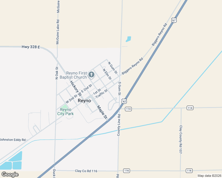 map of restaurants, bars, coffee shops, grocery stores, and more near 15 South Locust Street in Reyno