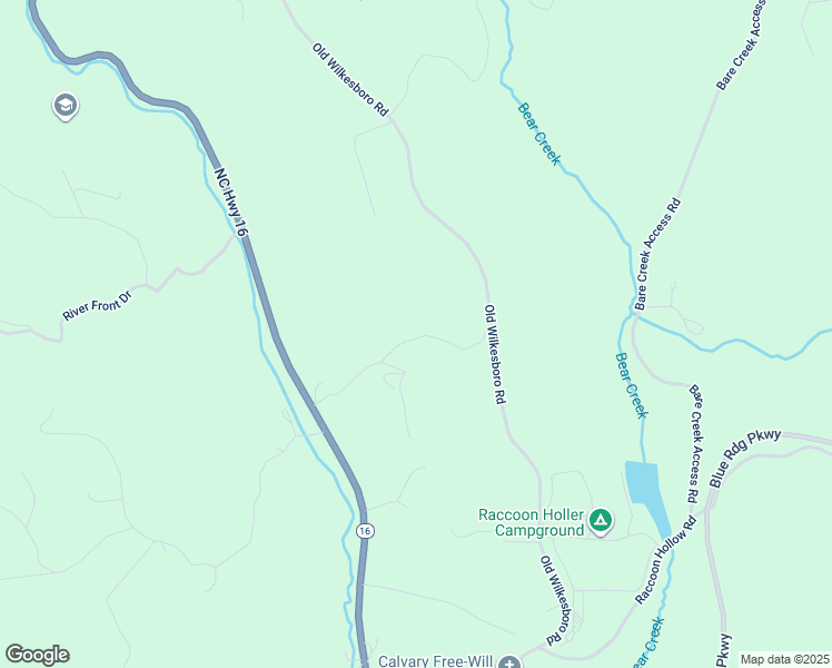 map of restaurants, bars, coffee shops, grocery stores, and more near 6115 North Carolina 16 in Jefferson