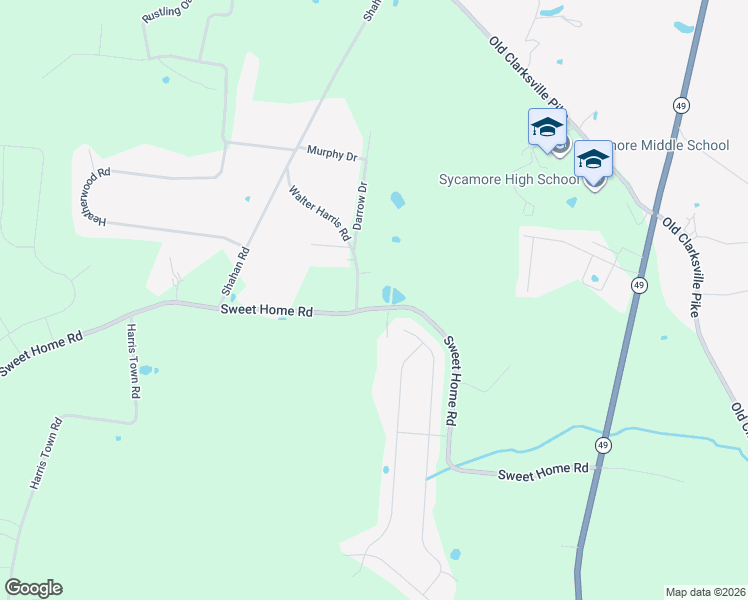 map of restaurants, bars, coffee shops, grocery stores, and more near 4004 Sweethome Road in Ashland City