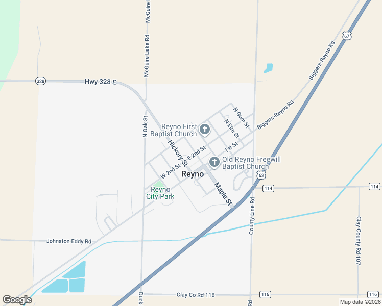 map of restaurants, bars, coffee shops, grocery stores, and more near 70 North Maple Street in Reyno