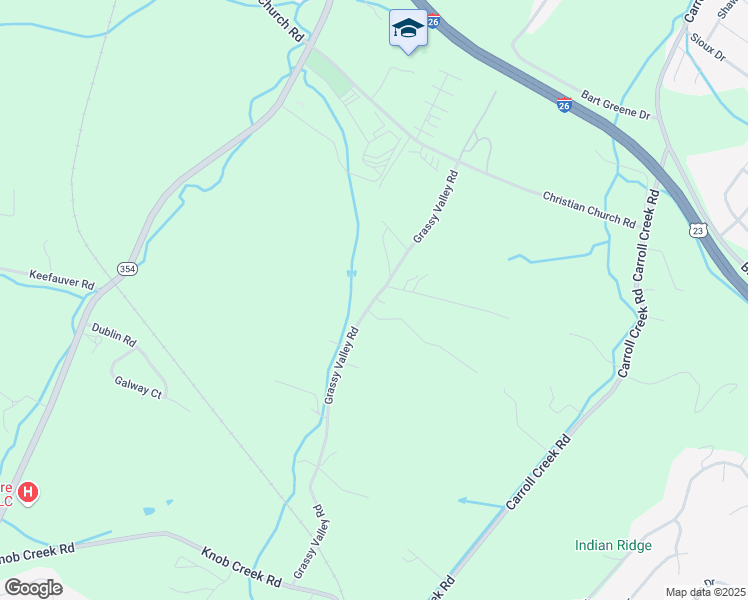 map of restaurants, bars, coffee shops, grocery stores, and more near 290 Grassy Valley Road in Johnson City