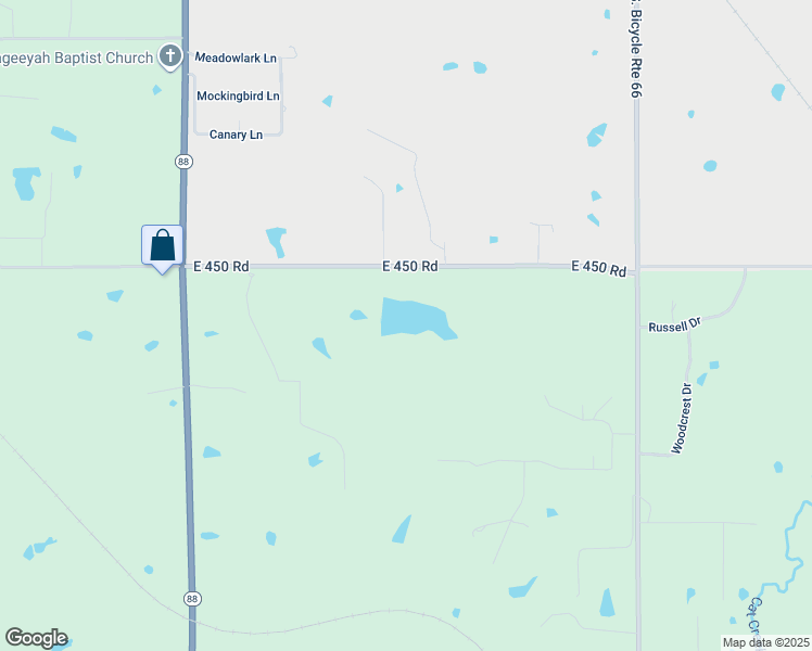 map of restaurants, bars, coffee shops, grocery stores, and more near 11324 East 450 Road in Claremore