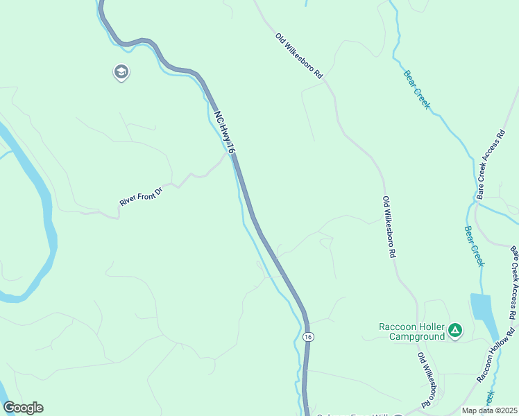 map of restaurants, bars, coffee shops, grocery stores, and more near 5893 North Carolina 16 in Jefferson