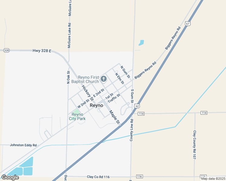 map of restaurants, bars, coffee shops, grocery stores, and more near 38 North Walnut in Reyno