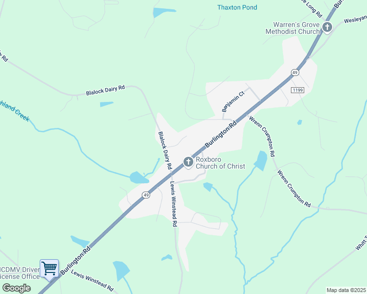 map of restaurants, bars, coffee shops, grocery stores, and more near 82 Palmetto Drive in Roxboro