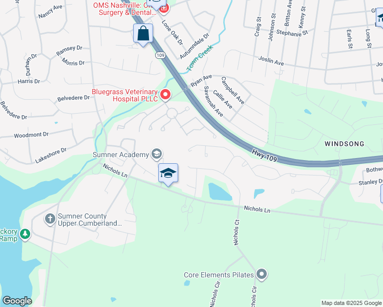 map of restaurants, bars, coffee shops, grocery stores, and more near 436 Quarry Road in Gallatin