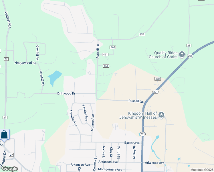 map of restaurants, bars, coffee shops, grocery stores, and more near 603 Timberlane Circle in Mountain Home