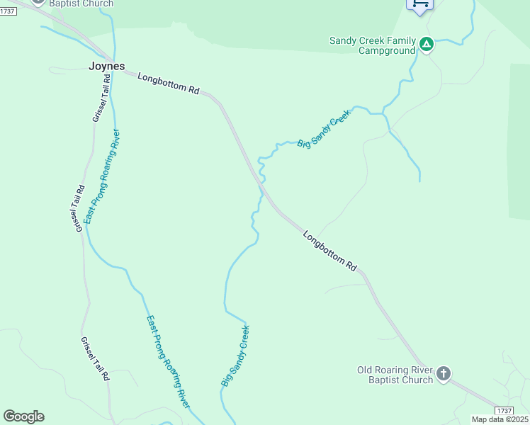 map of restaurants, bars, coffee shops, grocery stores, and more near 13019 Longbottom Road in Traphill