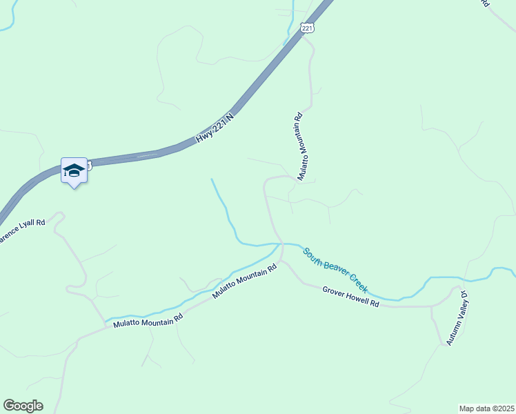 map of restaurants, bars, coffee shops, grocery stores, and more near 854 Mulatto Mountain Road in West Jefferson