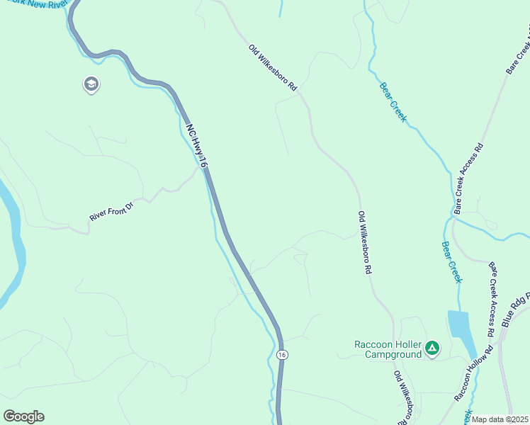 map of restaurants, bars, coffee shops, grocery stores, and more near 5887 North Carolina 16 in Jefferson