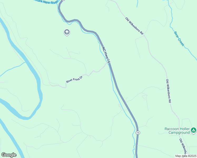 map of restaurants, bars, coffee shops, grocery stores, and more near 5878 North Carolina 16 in Jefferson