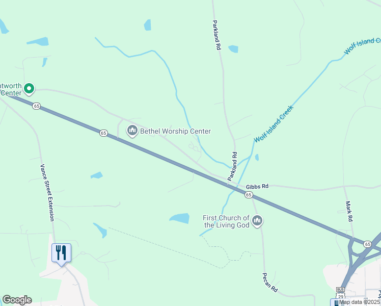 map of restaurants, bars, coffee shops, grocery stores, and more near 2110 Gibbs Road in Reidsville
