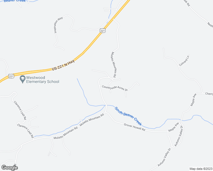 map of restaurants, bars, coffee shops, grocery stores, and more near 155 Countryside Acres Drive in West Jefferson