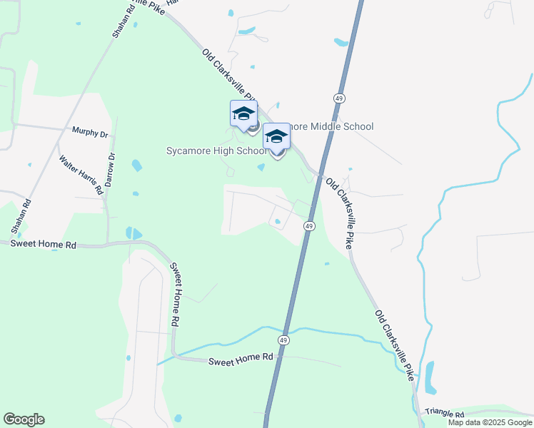 map of restaurants, bars, coffee shops, grocery stores, and more near 345 Victory Circle in Ashland City