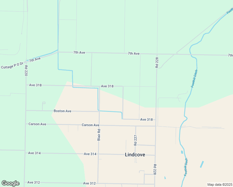 map of restaurants, bars, coffee shops, grocery stores, and more near 22587 Avenue 318 in Exeter