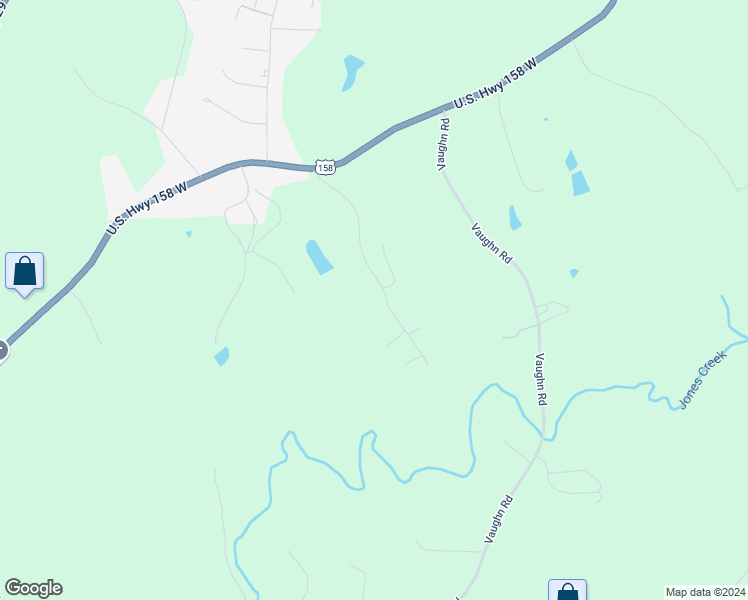 map of restaurants, bars, coffee shops, grocery stores, and more near 290 Grady Road in Reidsville